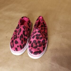 Pink Label Kids Slip-On Leopard Print Sneakers Size 8
